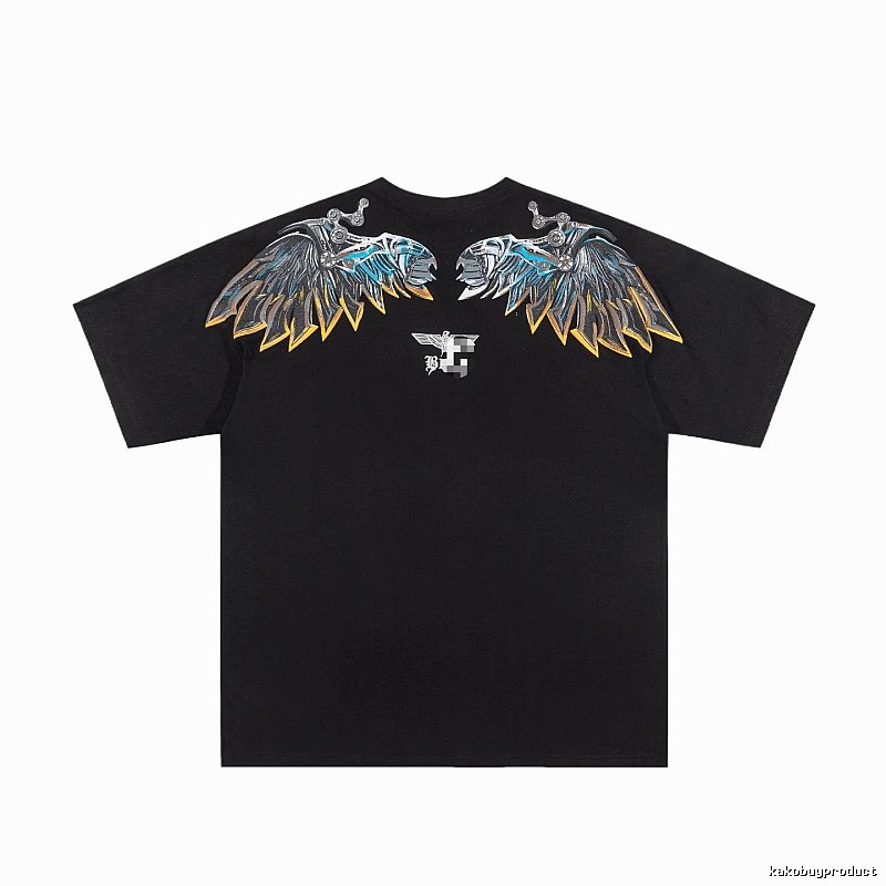 BOY Mechanical Wing Street Style Black Short Sleeve T-Shirt