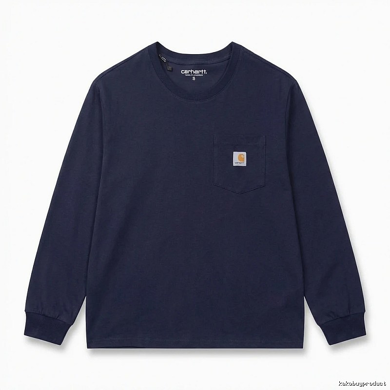 Carhartt basic simple navy long-sleeve