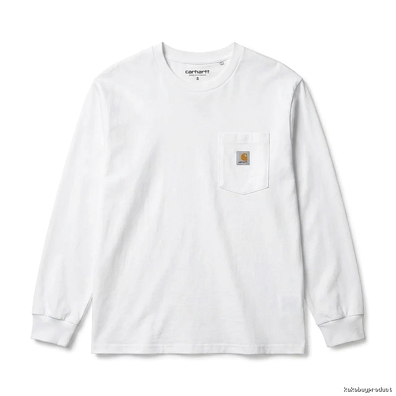 Carhartt minimalist style white long-sleeve