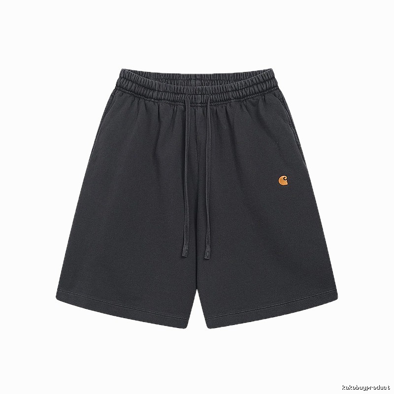 Carhartt Small Logo Workwear Style Carbon Black Casual Shorts