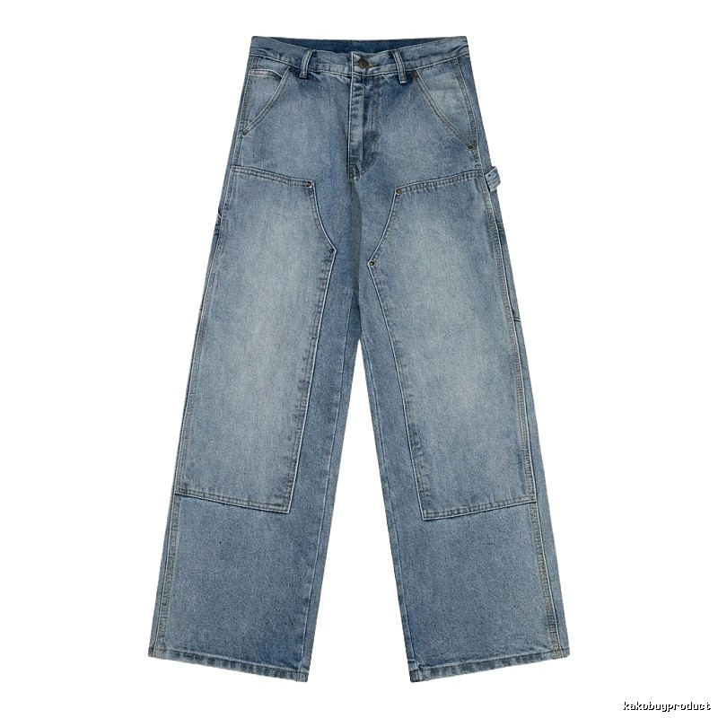 Carhartt workwear-style blue jeans