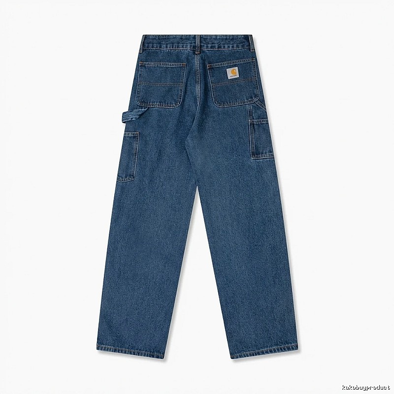 Carhartt workwear style dark blue jeans