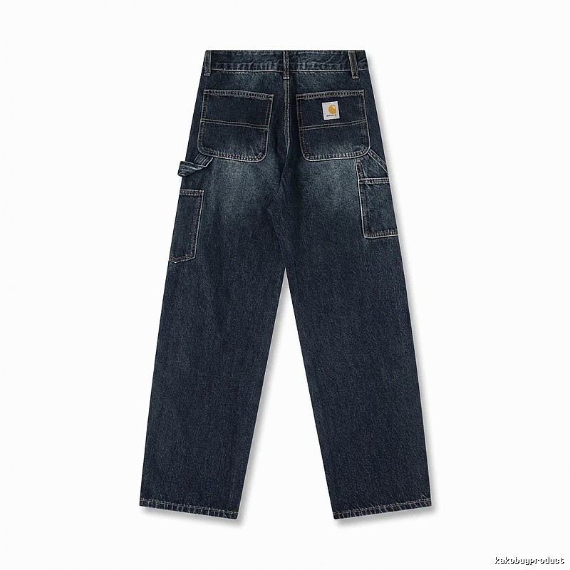 Carhartt workwear style dark denim jeans