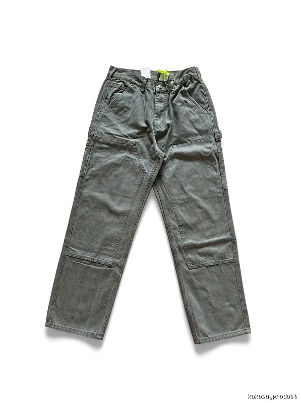 Carhartt workwear style moss green long pants