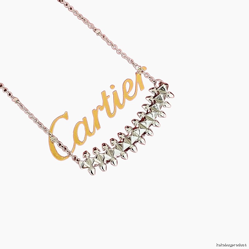 Cartier rivet-style silver necklace