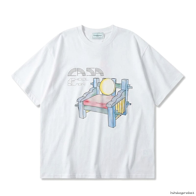 Casablanca cartoon-style white T-shirt