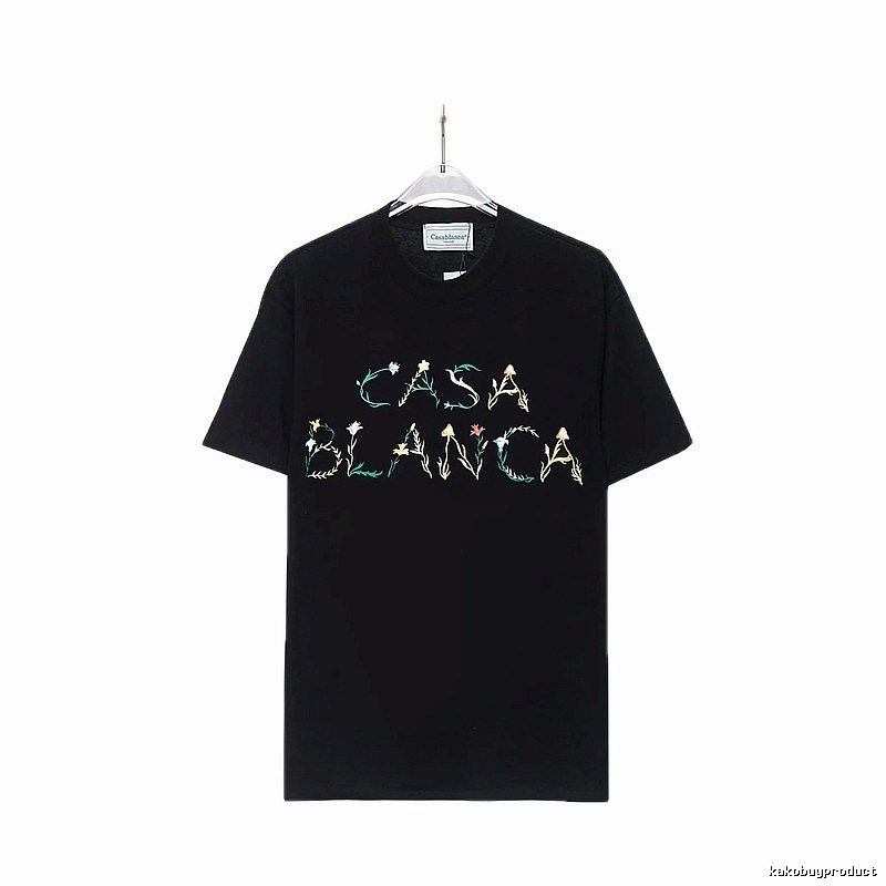 Casablanca Floral Style Black T-shirt