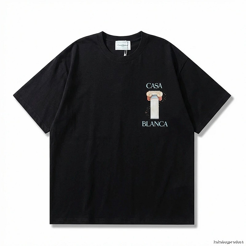Casablanca Print Retro Black T-shirt