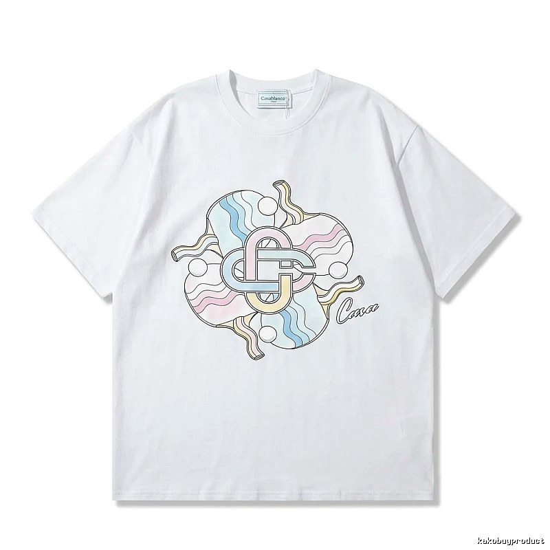 Casablanca Print Trendy White T-shirt