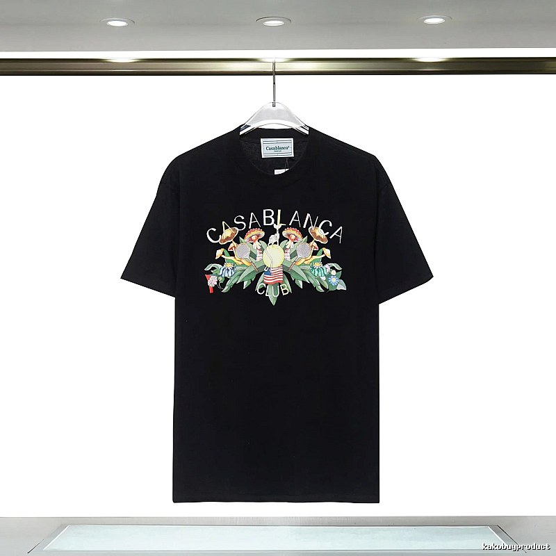 Casablanca - printed casual black T - shirt