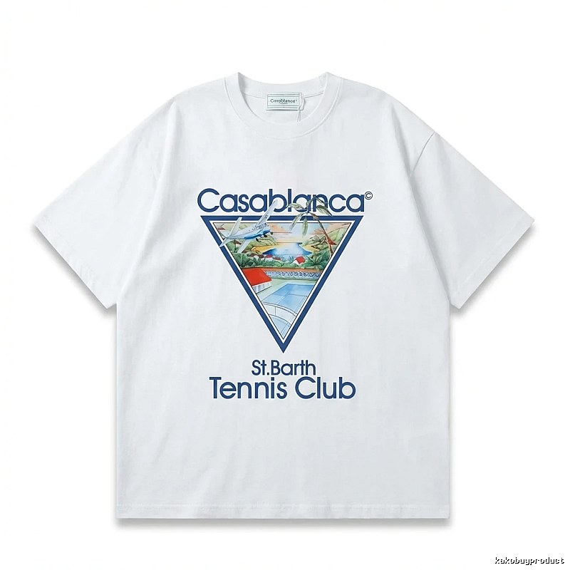 Casablanca Printed Casual White T-shirt
