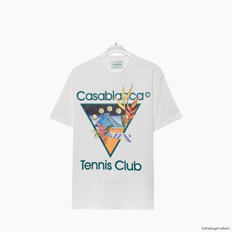 Casablanca Printed Casual White T-shirt