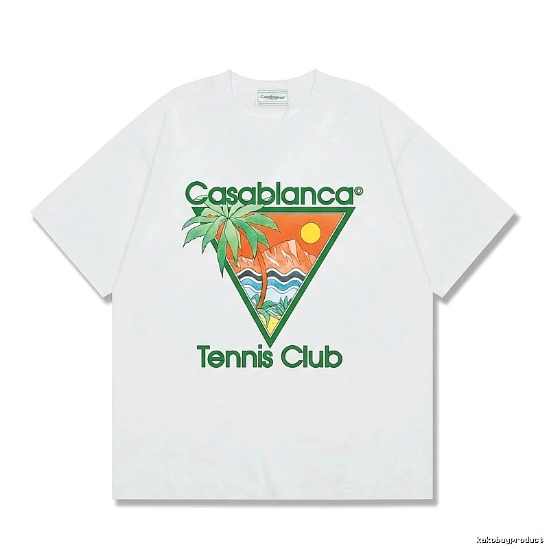 Casablanca Printed Casual White T-shirt