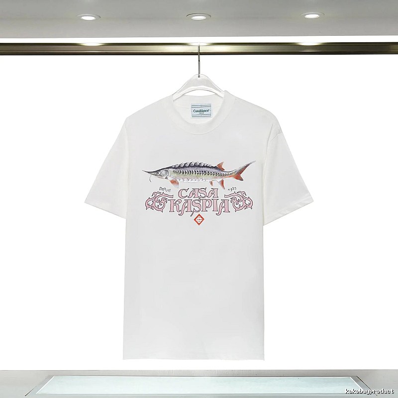 Casablanca - printed retro - style white T - shirt