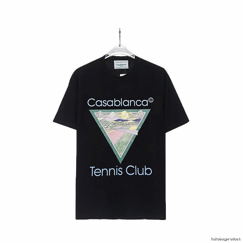 Casablanca Printed Trendy Black T-shirt