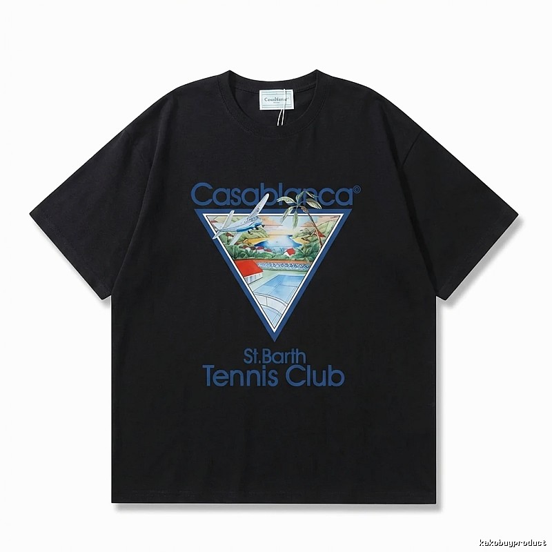 Casablanca triangle - printed black T - shirt