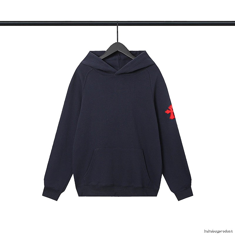 Chrome Hearts 2089-83 Navy Cross Graphic Hoodie Sport Casual