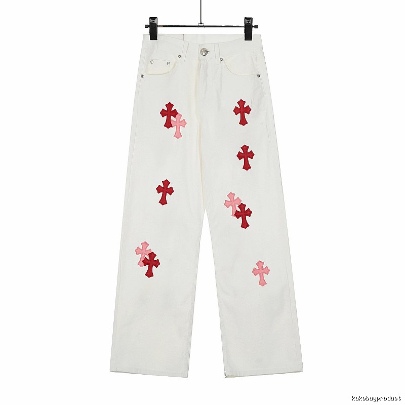 Chrome Hearts Casual Graphic jeans Light Denim Jeans for Streetwear Looks