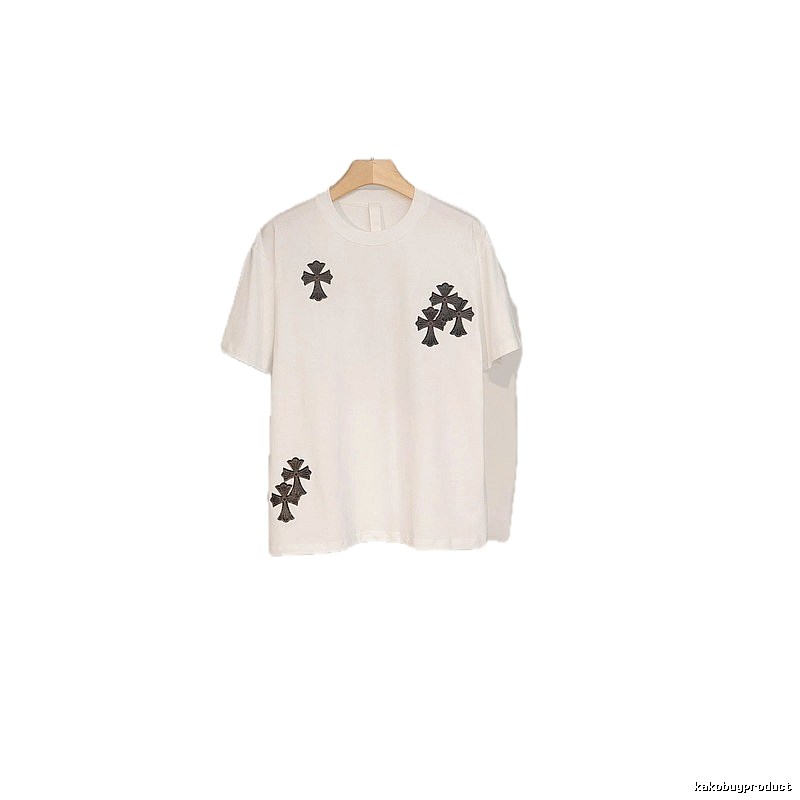 Chrome Hearts Cross Patch Street Style White T-Shirt