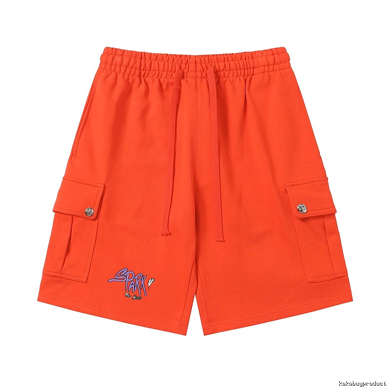 Chrome Hearts orange workwear-style shorts