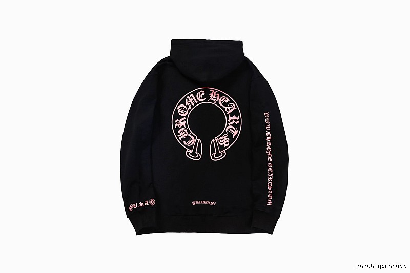 Chrome Hearts Patterned Cross graphic hoodie Black Blue Cross with Polished Detail