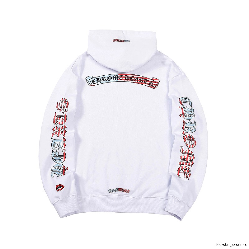 Chrome Hearts Premium Style Cross graphic hoodie Black Blue Cross for Resort Outfits