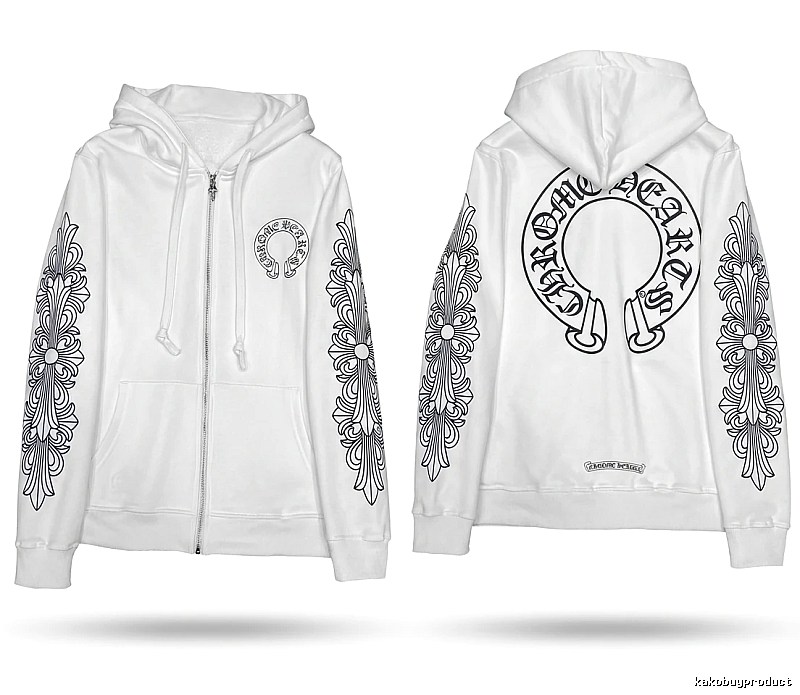 Chrome Hearts Printed Trendy and Cool Style White Hoodie