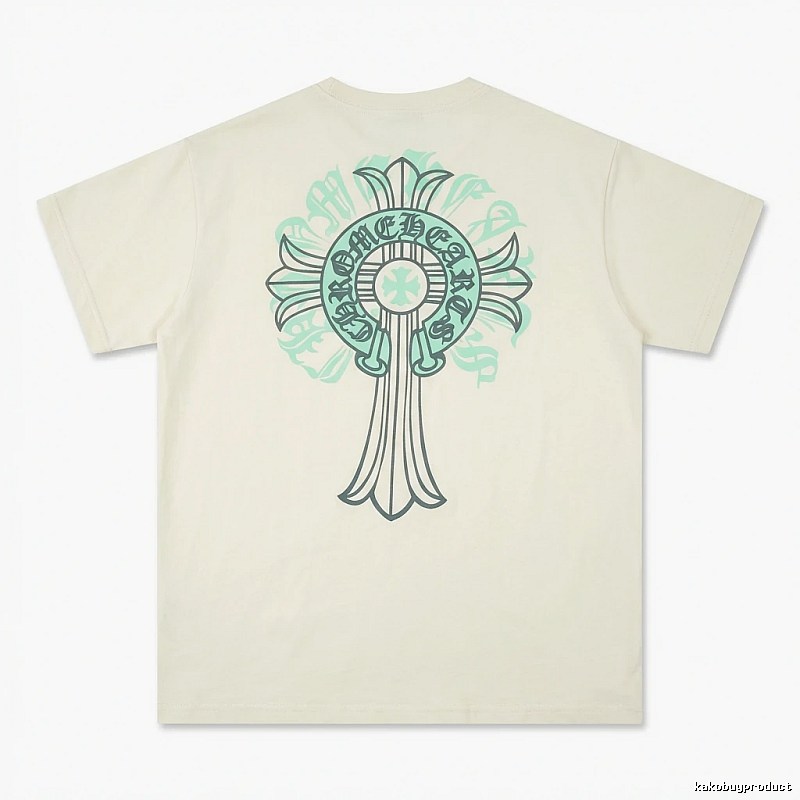Chrome Hearts retro-style beige T-shirt