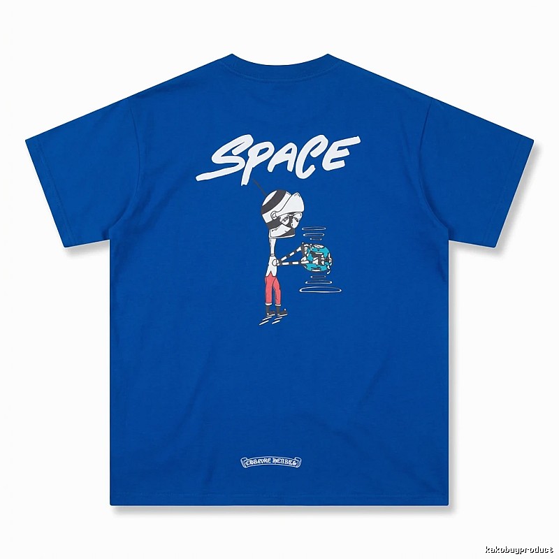 Chrome Hearts Space Style Blue T-shirt