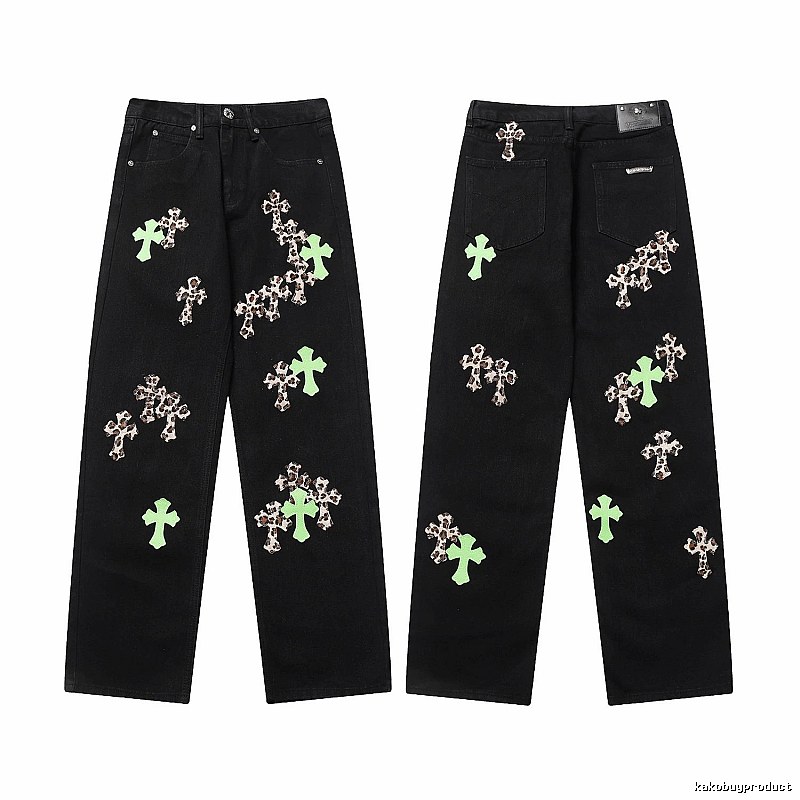 Chrome Hearts Summer Graphic jeans Light Denim Jeans with Bold Graphic