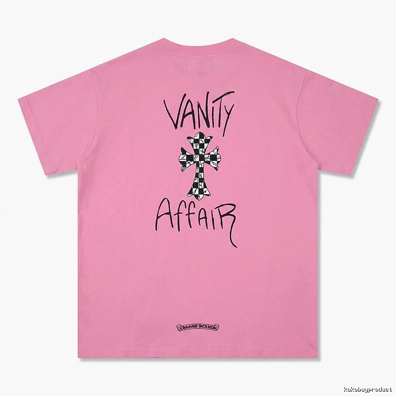 Chrome Hearts Trendy and Cool Style Pink T-shirt