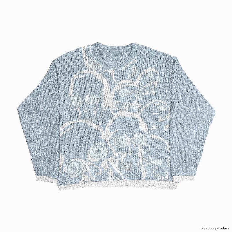 Classic Anime graphic sweater Black Knit Top with Travel-Friendly Style