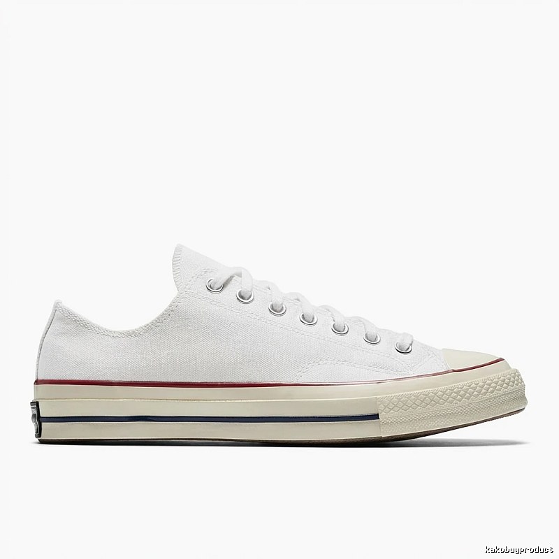 Classic white canvas shoes of Converse