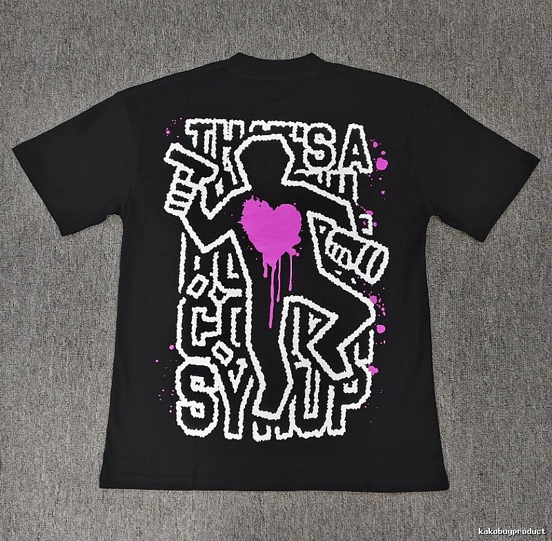 CLOT Heart Graffiti Street Style Black Short-sleeve T-shirt
