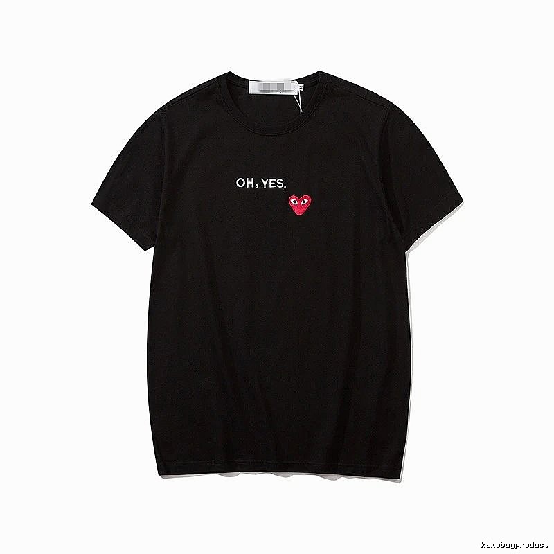 Comme des Garcons PLAY 2021-87 Black Style 2187 Heart Logo T-Shirt Logo Detail