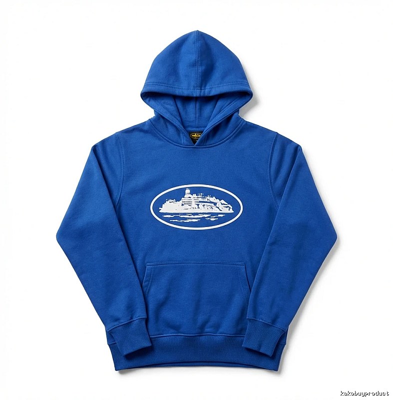 Corteiz Boat Logo Trendy Blue Sweatshirt