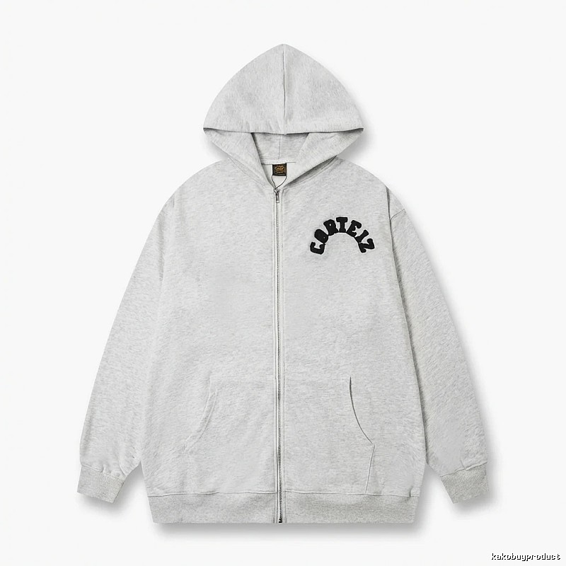 Corteiz letter - printed grey hoodie