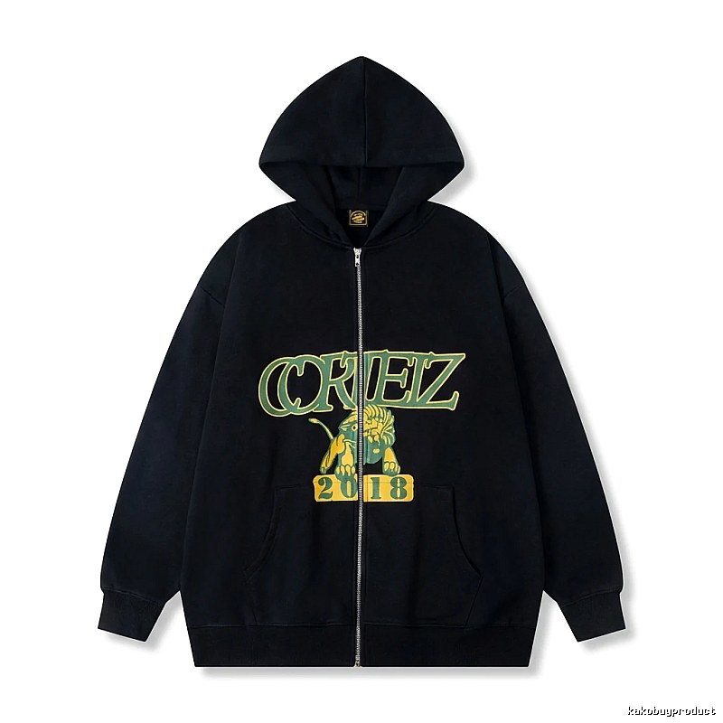 Corteiz Printed Trendy and Cool Black Sweatshirt