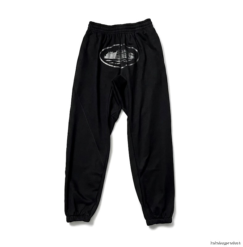 Corteiz printed trendy brand style black pants