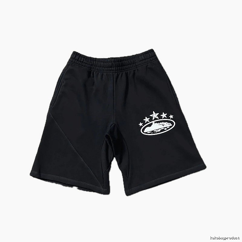 Corteiz Star Print Casual Black Shorts