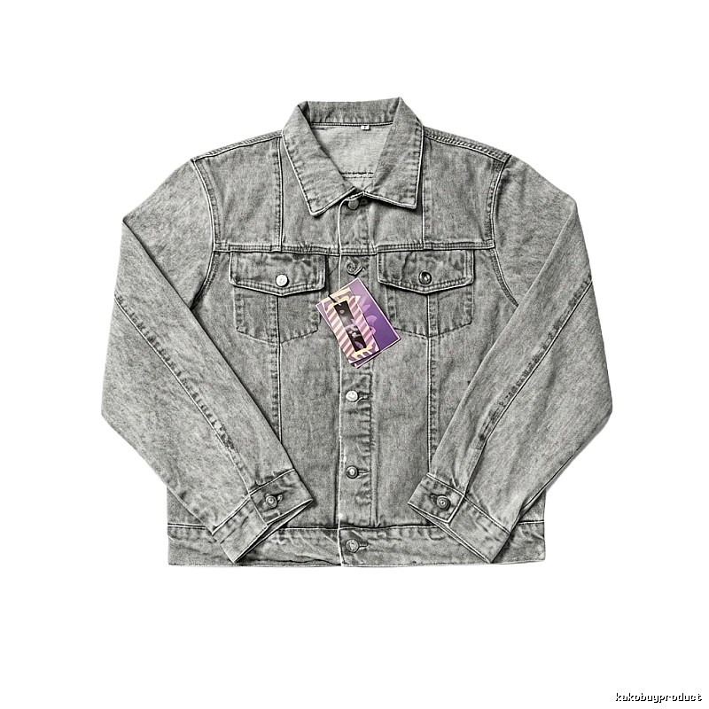 Corteiz Washed Grey Denim Jacket