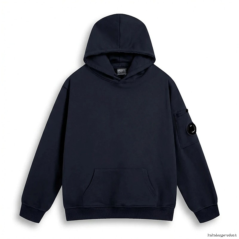 C.P. Navy Blue Minimalist Style Hoodie