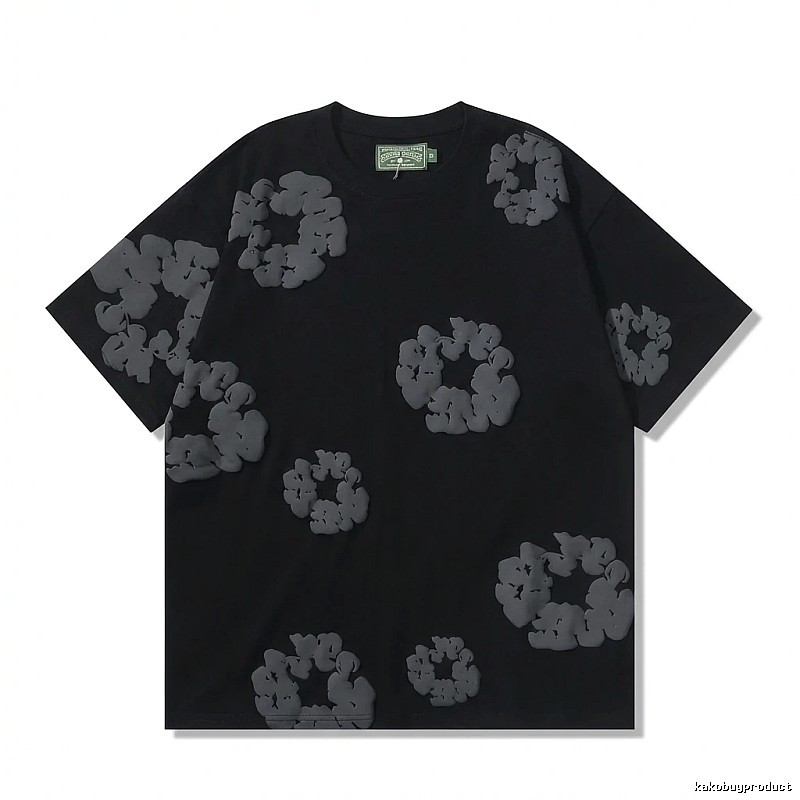DENIM TEARS Dark Style Black Short-Sleeve