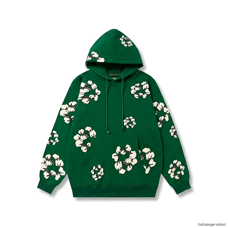 DENIM TEARS Floral Green Hoodie