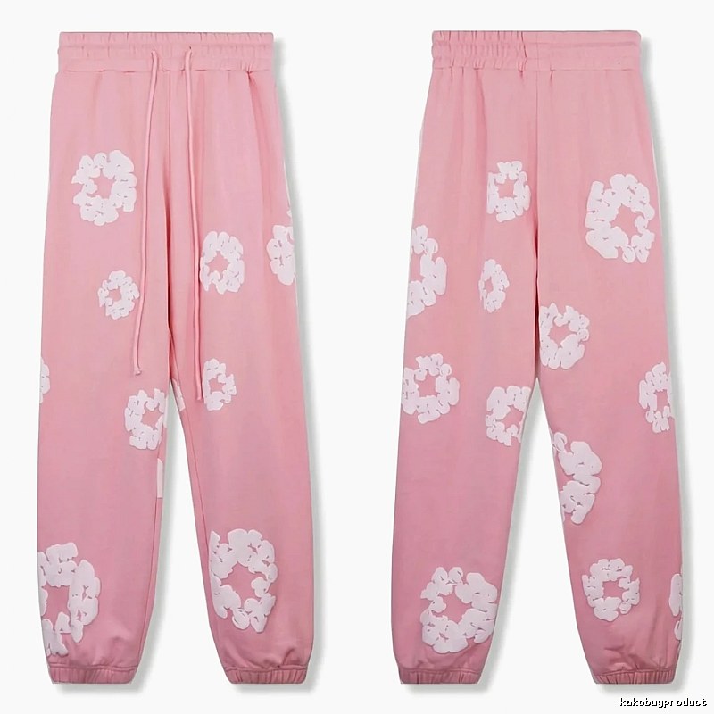 DENIM TEARS Flower Pink Sweatpants