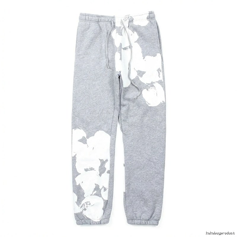 DENIM TEARS ink-splashing style grey sweatpants