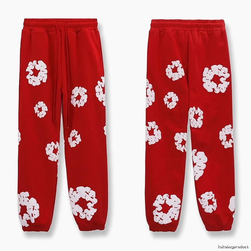 DENIM TEARS Printed Casual Red Pants