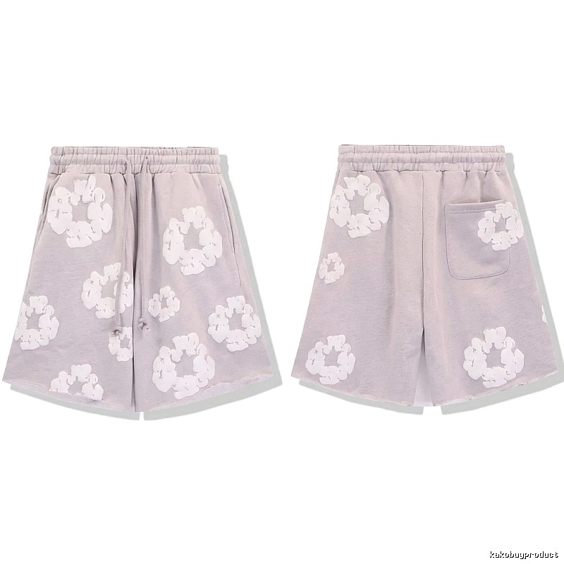 DENIM TEARS Printed Retro Style Shorts