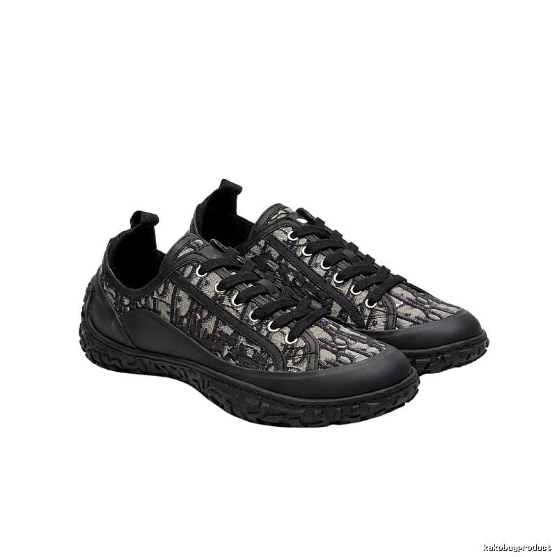 Dior monogram casual style black shoes