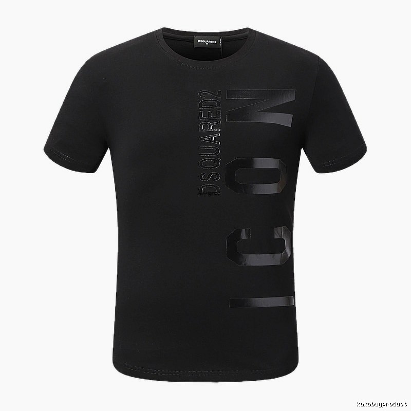 DSQUARED2 ICON Streetwear Black Short-sleeve T-shirt